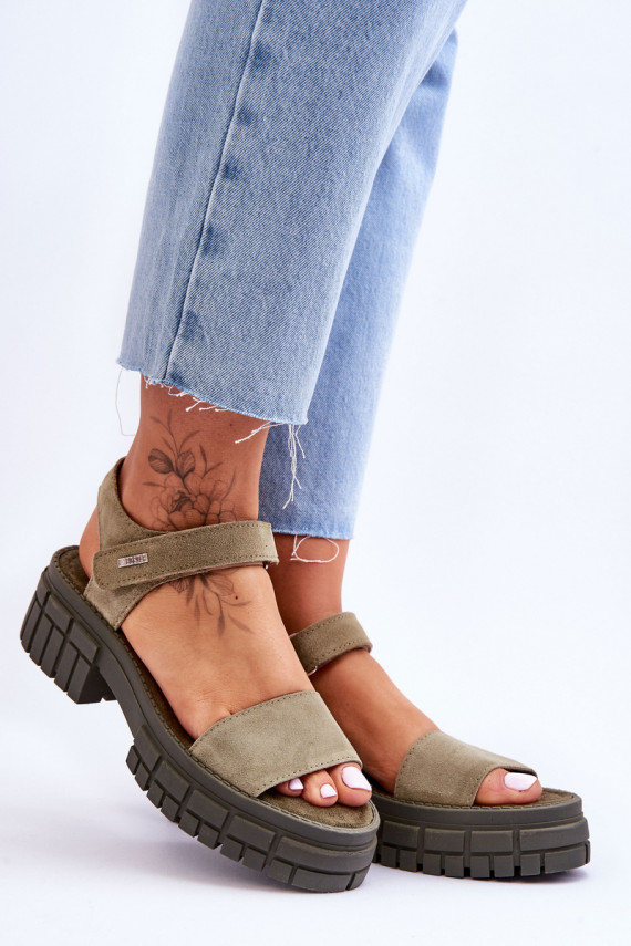 Women's Suede Sandals Big Star LL276033 Green