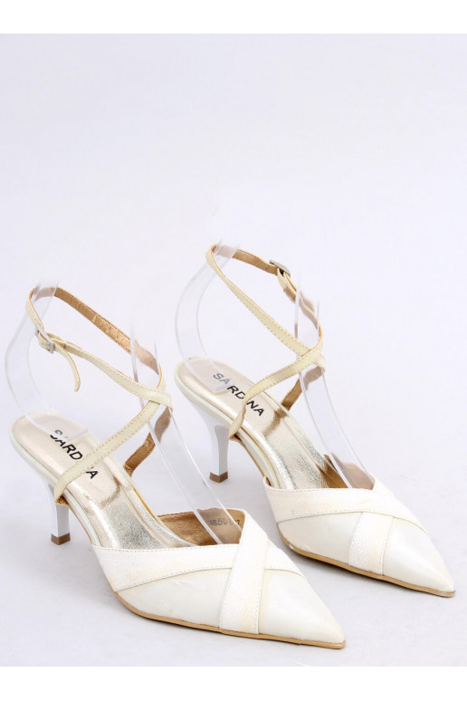 High-heeled shoes  8650-2 WHITE