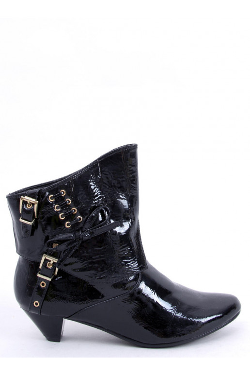 with lacquer effect women's boots  5196-3V NOIR black-lak