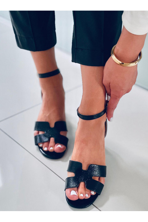 Stylish high-heeled sandals NABILA BLACK