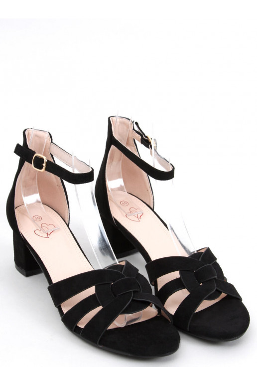Stylish high heeled sandals AVIUM BLACK