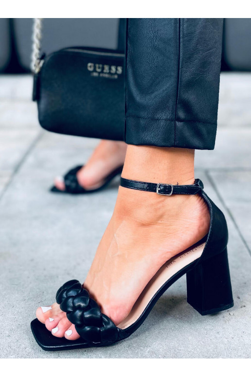 Stylish high-heeled sandals DENISE BLACK