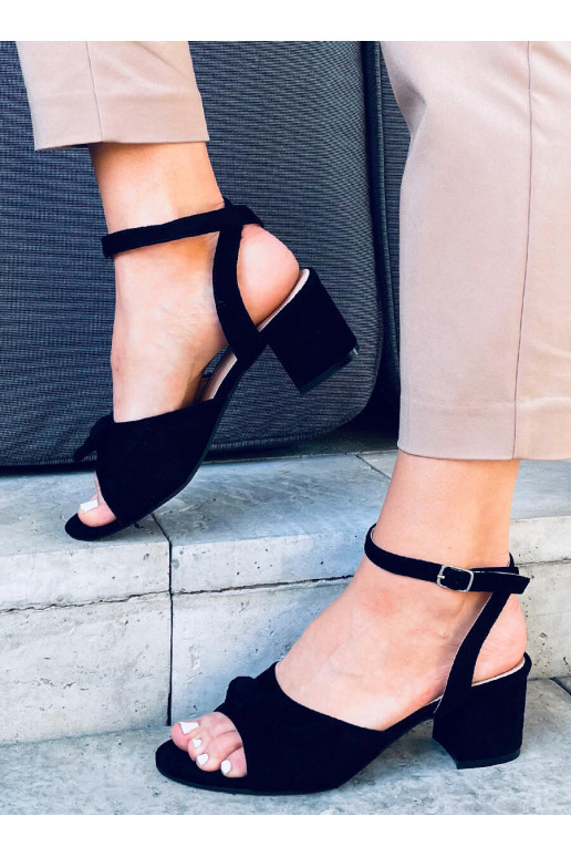 Stylish high-heeled sandals GISELLE BLACK