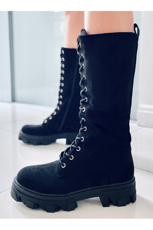 boots  of suede CHARLIZE BLACK