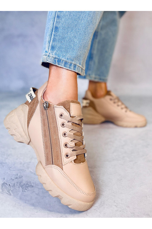 Sports casual shoes HELSER khaki colors