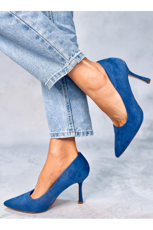 high-heeled shoes  of suede GIORGIA BLUE