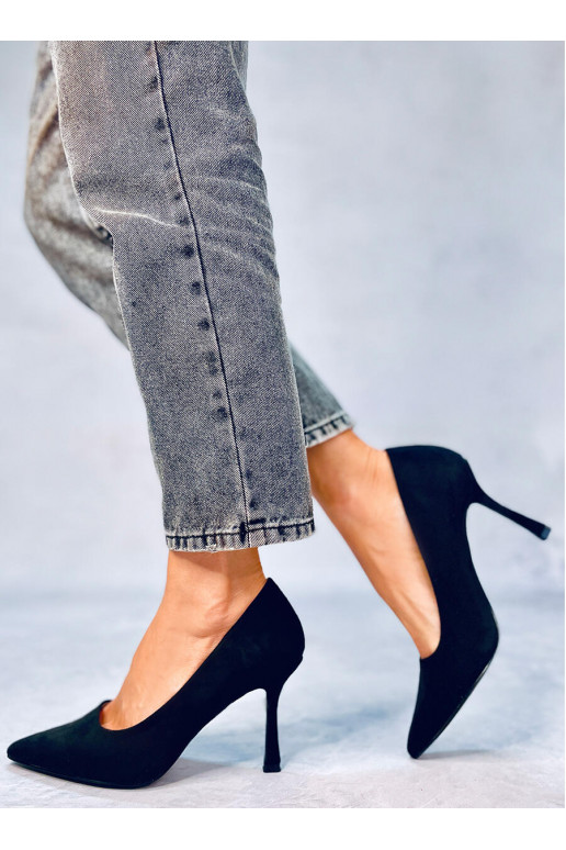 high-heeled shoes  of suede GIORGIA BLACK