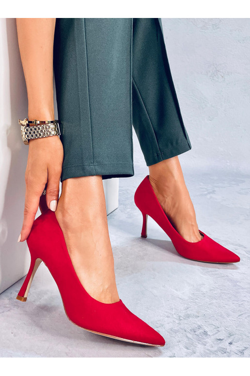 high-heeled shoes  of suede GIORGIA RED