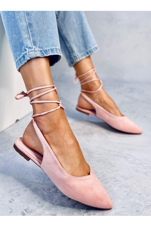 Ballerinas with straps open heel PIRSON PINK