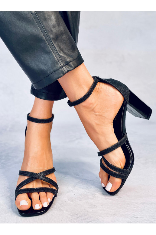 Stylish high-heeled sandals ELIZABETH BLACK