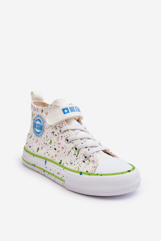 Kids Patterned Trainers Big Star LL374049 White