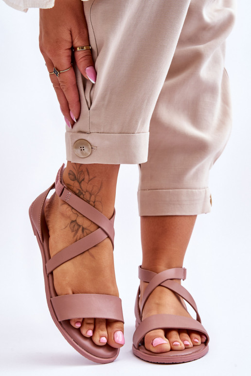 Leather Ankle Sandals Big Star LL274A163 Nude
