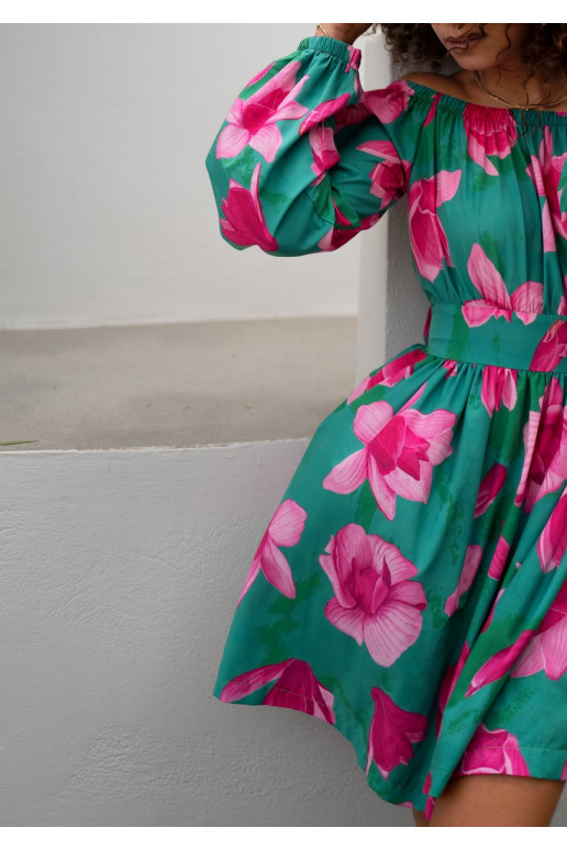 Nancy - Green floral mini dress Nancy - Green floral mini dress