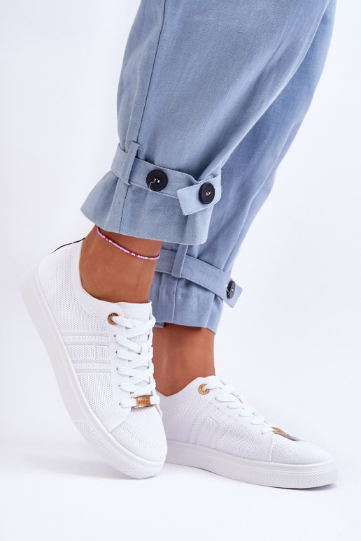 Women's Lace-up Sneakers White Etna