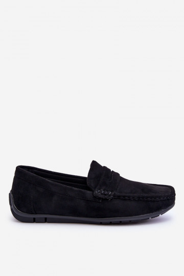 Men's Suede Loafers Black Wesley 2