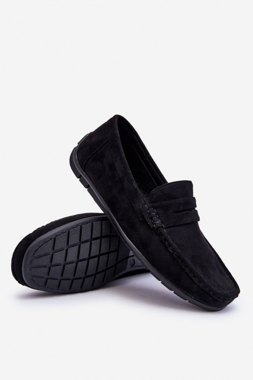 Men's Suede Loafers Black Wesley Men's Suede Loafers Black Wesley