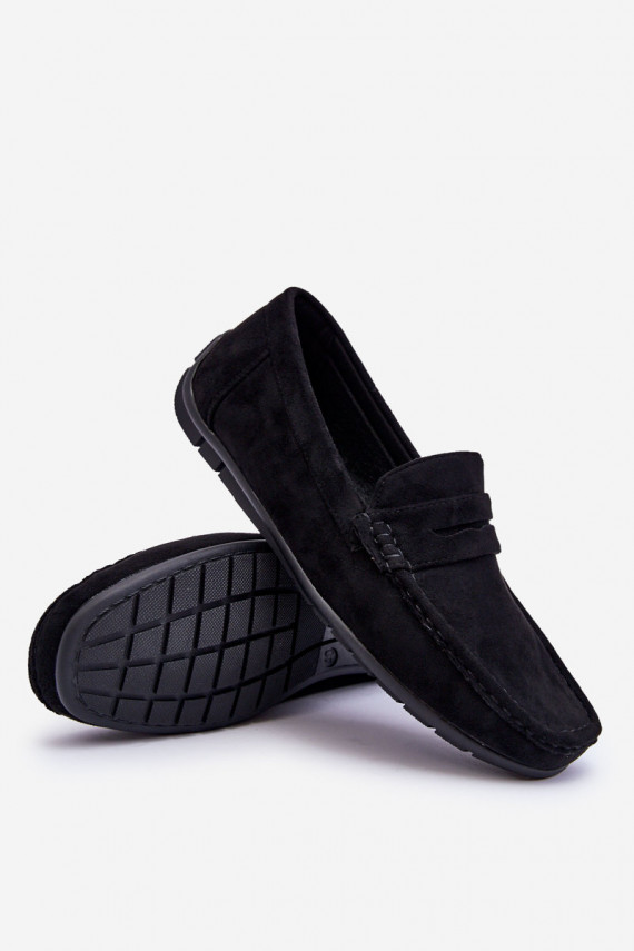 Men's Suede Loafers Black Wesley