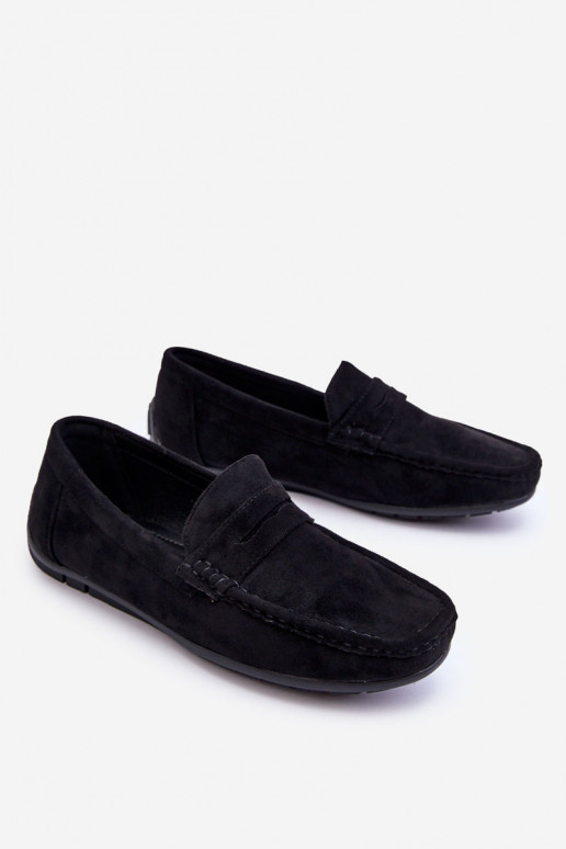 Men's Suede Loafers Black Wesley Men's Suede Loafers Black Wesley