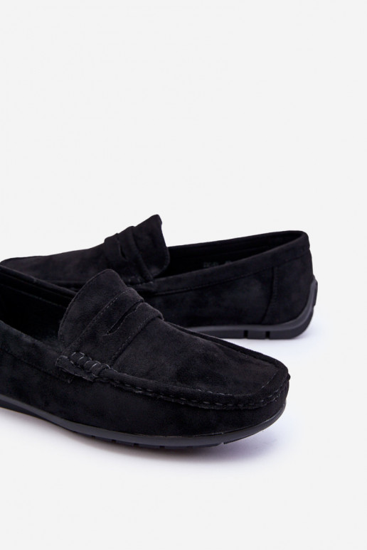 Men's Suede Loafers Black Wesley Men's Suede Loafers Black Wesley