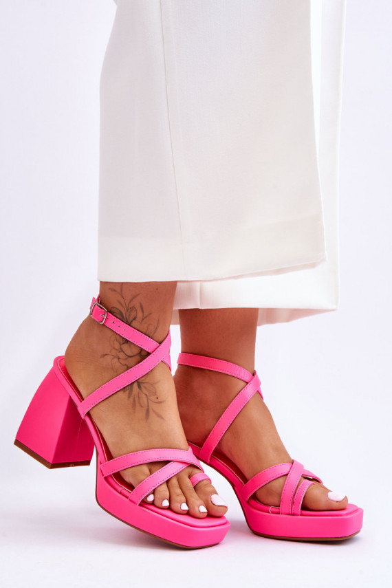 Fashionable High Heels And Platform Sandals Pink Secret Rose