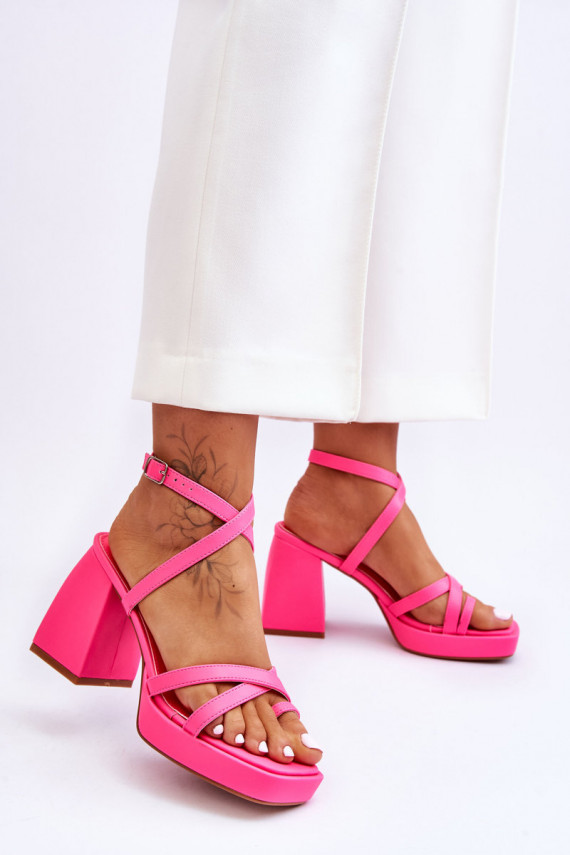 Fashionable High Heels And Platform Sandals Pink Secret Rose