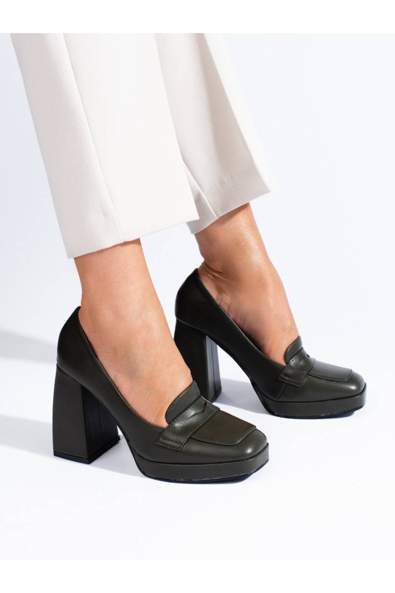 Buy Khaki Heeled Shoes for Women by Steppings Online | Ajio.com