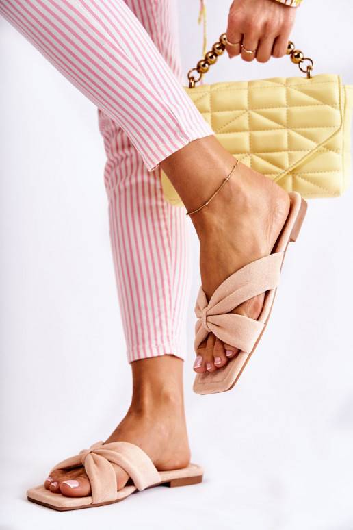 Women's Suede Slippers Light pink Vanilla Sky Women's Suede Slippers Light pink Vanilla Sky