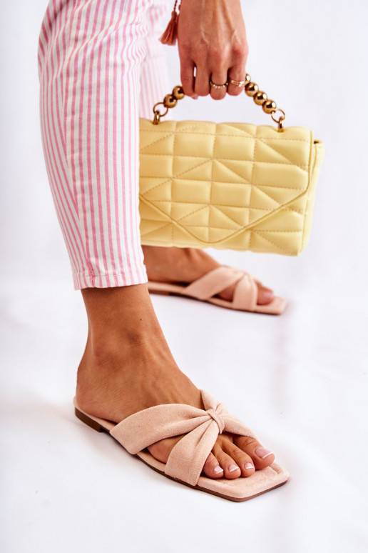 Women's Suede Slippers Light pink Vanilla Sky Women's Suede Slippers Light pink Vanilla Sky