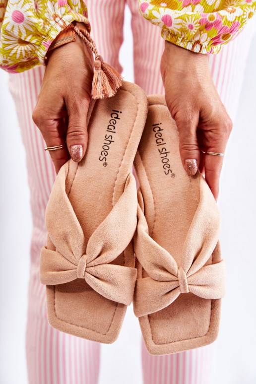 Women's Suede Slippers Light pink Vanilla Sky Women's Suede Slippers Light pink Vanilla Sky