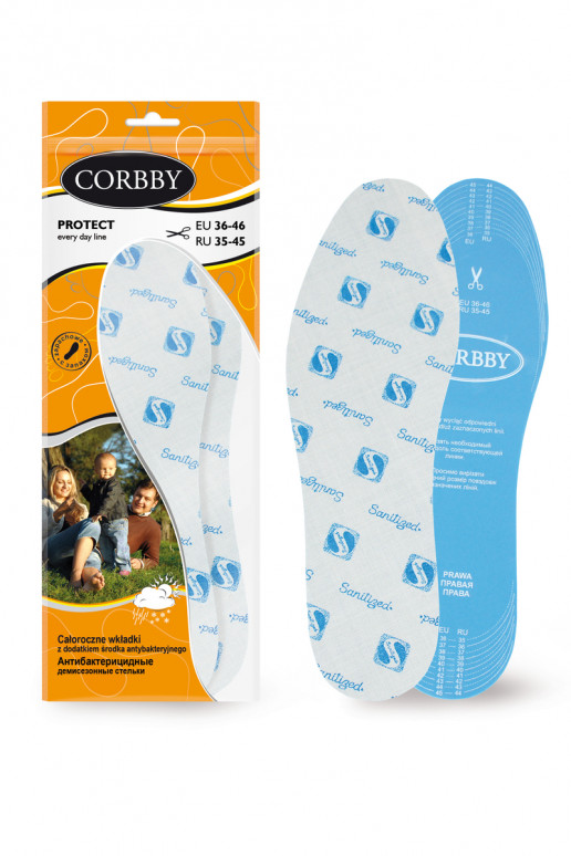 Corbby PROTECT year-round insoles with antibacterial agent