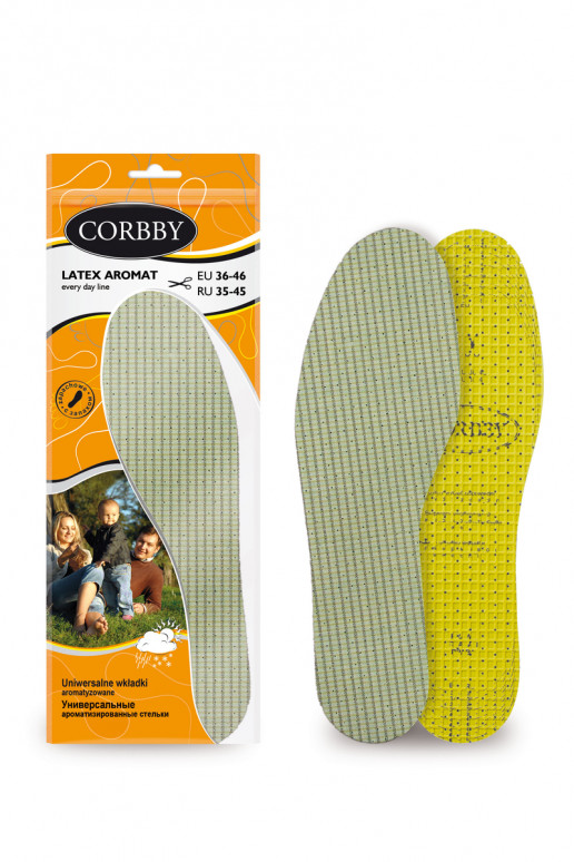 Corbby LATEX AROMAT all-year-round insoles with aromatic agent