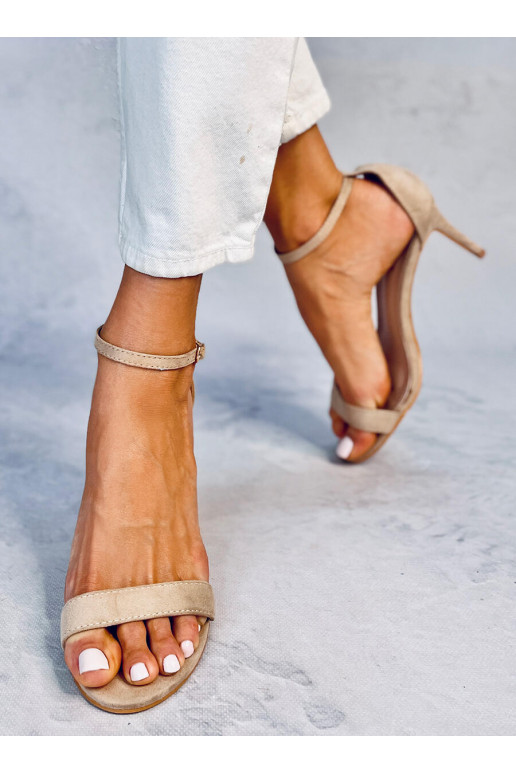 Khaki MICHELLE high-heeled shoes with... Khaki MICHELLE high-heeled shoes with...