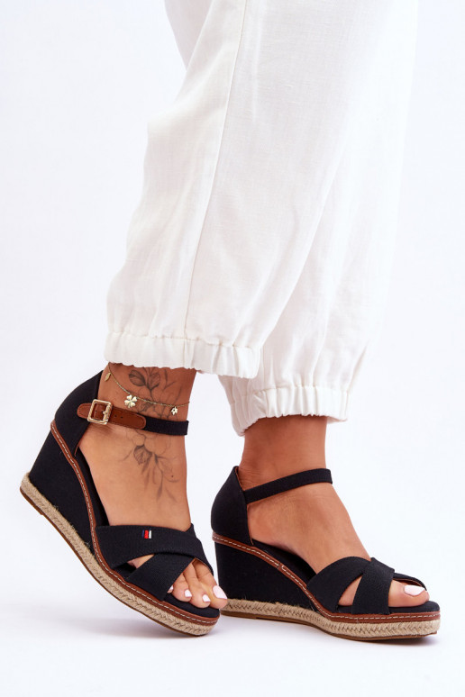 Women's Wedge Sandals Black Janet