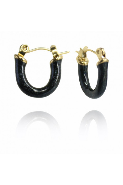 gold color-plated stainless steel earrings KST3012CZ