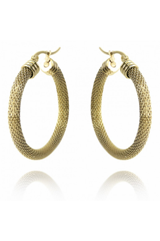gold color-plated stainless steel earrings KST3017