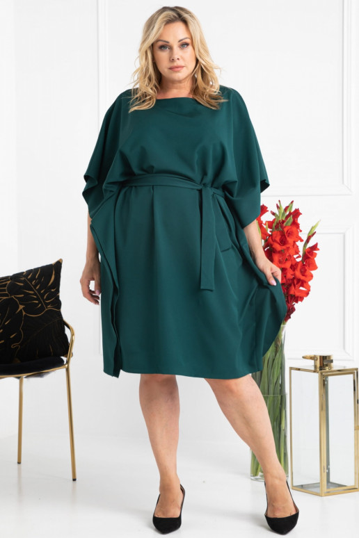 Plus size suknelė žalios spalvos Karko
