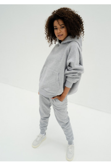 Mesh - Melange grey soft touch sweatpants 2