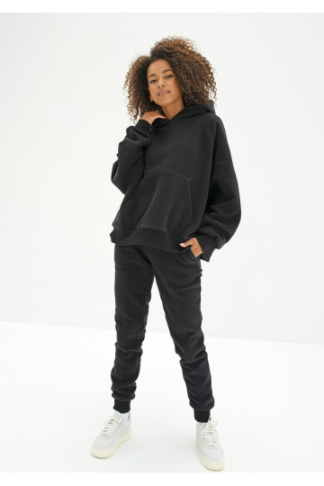 Mesh - Black soft touch sweatpants 2