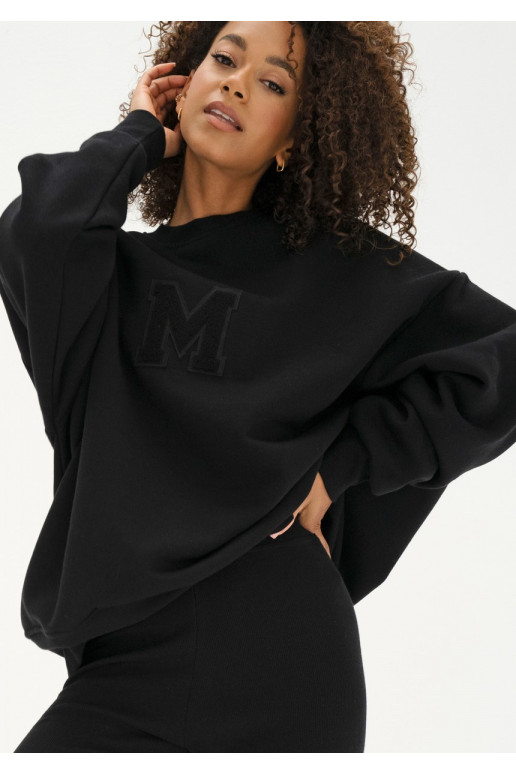 Vibe - Black oversize sweatshirt &quot;M logo&quot;