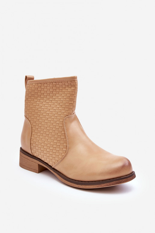 Women's Woven Boots Beige Chilly