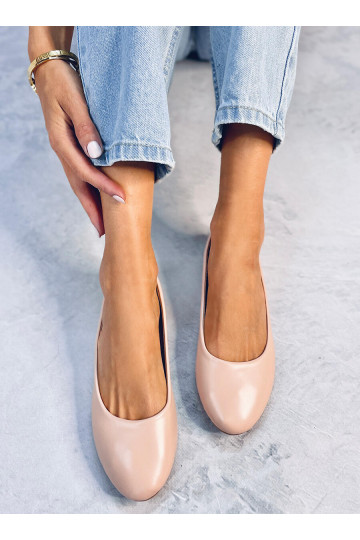Ballerina shoes with leather insole TOVA BEIGE