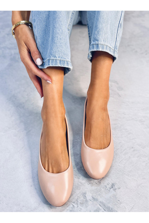 Ballerina shoes with leather insole TOVA BEIGE