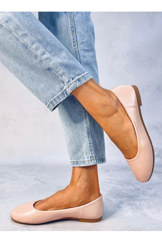 Ballerina shoes with leather insole TOVA BEIGE