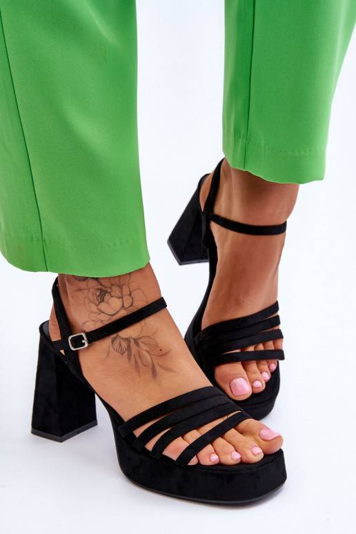 Women's Suede Platform Sandals Black Verda Women's Suede Platform Sandals Black Verda