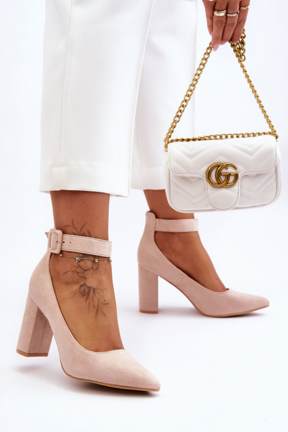 Suede Elegant Pumps Beige Gloria