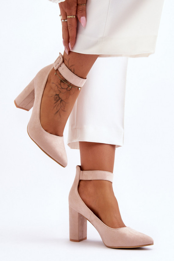 Suede Elegant Pumps Beige Gloria