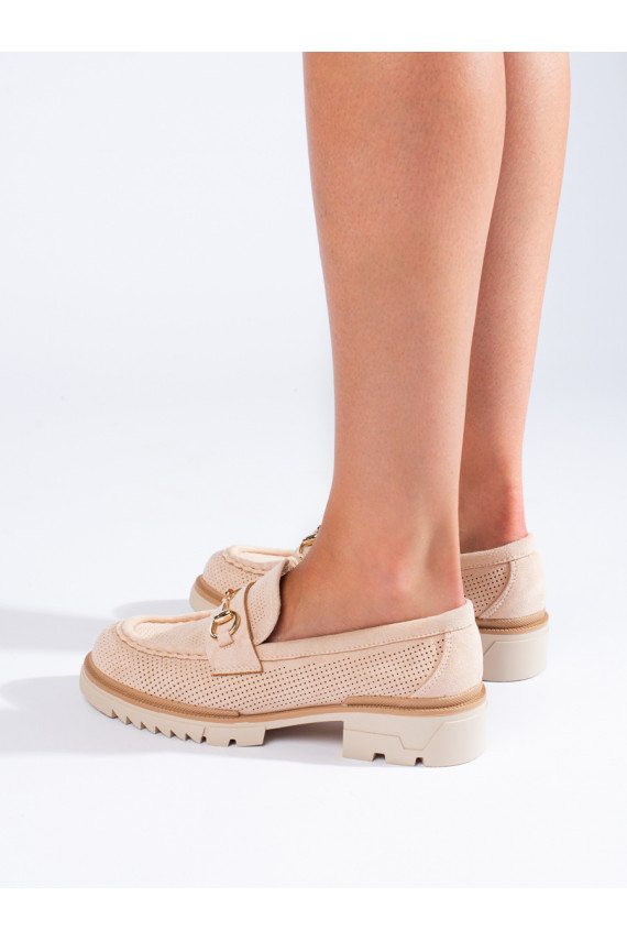 Moccasins  of suede Shelovet beige