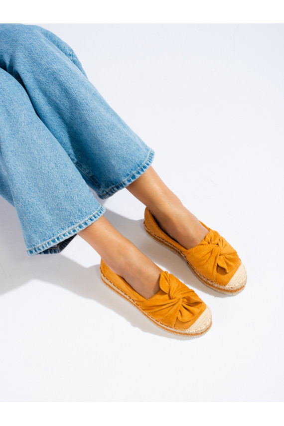of suede espadrilles with platform with bow Shelovet Brown color
