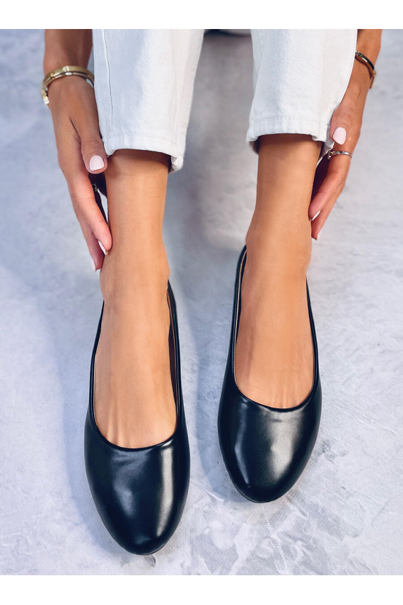 Ballerina shoes with leather insole TOVA BLACK