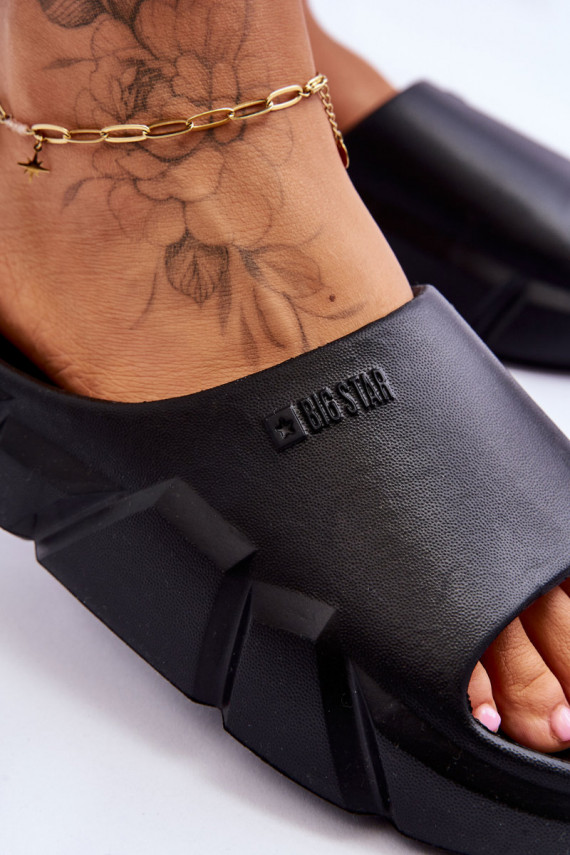 Women's Light Foam Big Star Slippers LL274594 Black